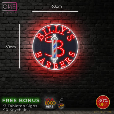 BILLY'S BARBERS | LED Neon Sign (3 signs)