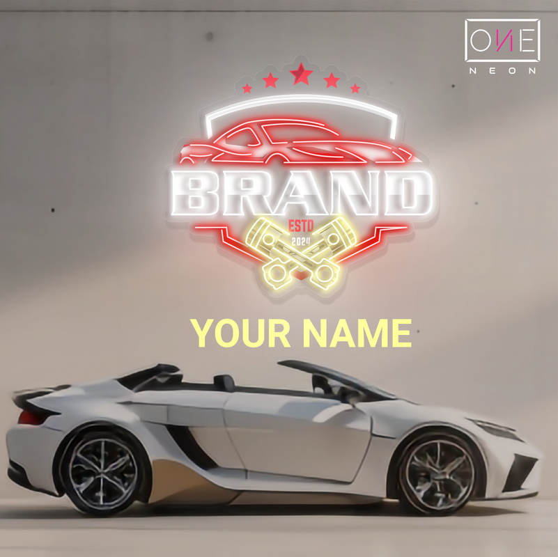 Enseigne néon LED œuvre d'art marque de voiture