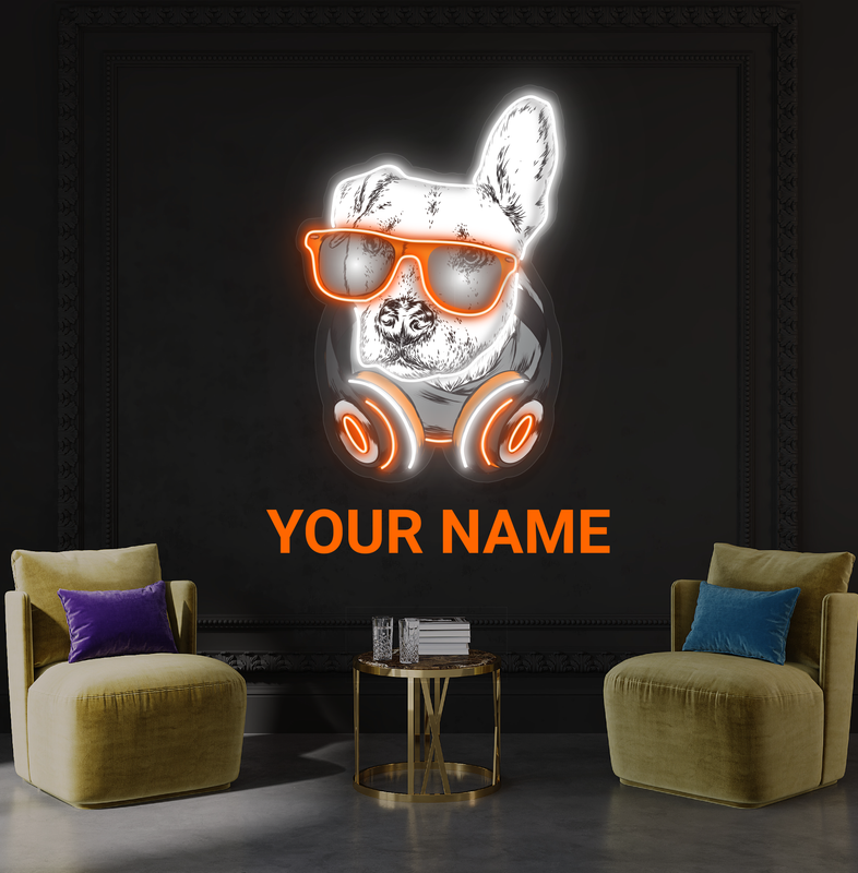 Enseigne LED Néon Décorative DJ Bulldog