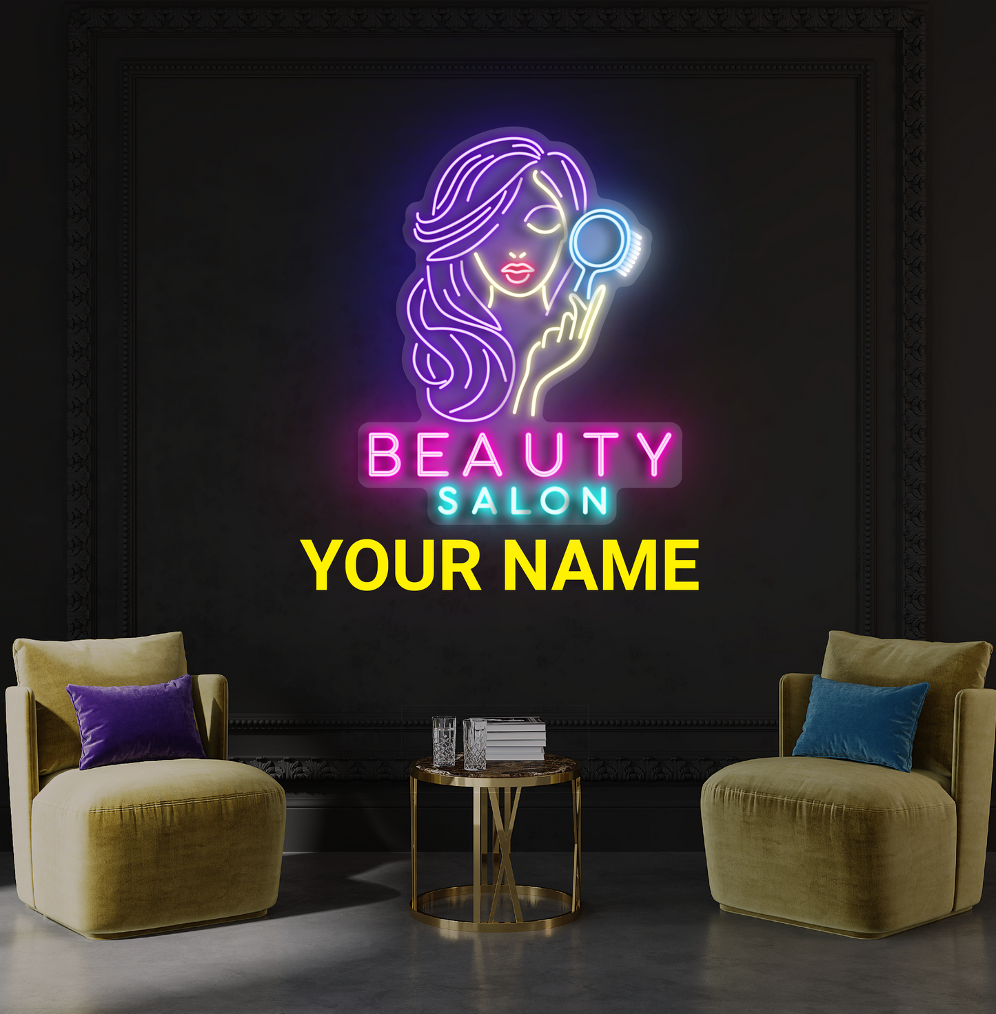 Enseigne au néon LED pour salon de beauté