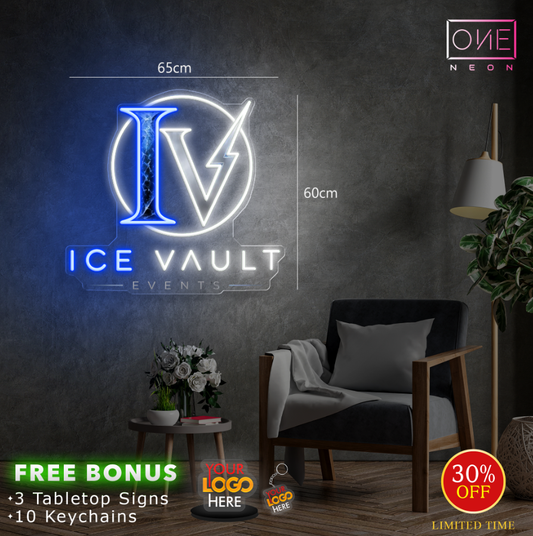 ICE VAULT events logo | Led Neon Sign