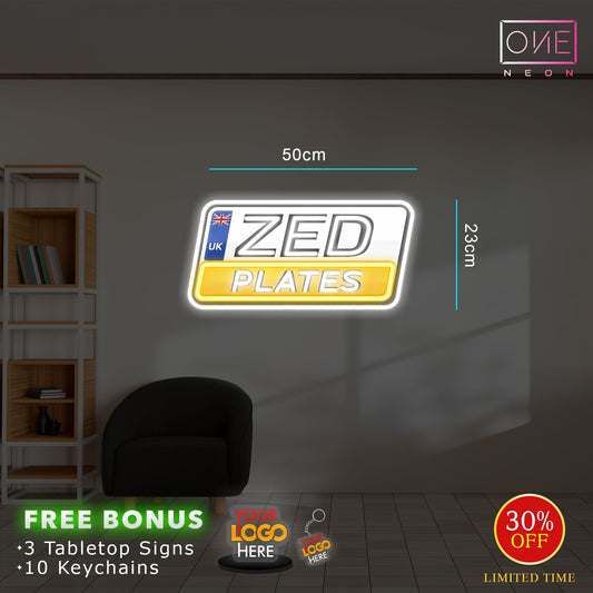 Zed Plates | Led Neon Sign