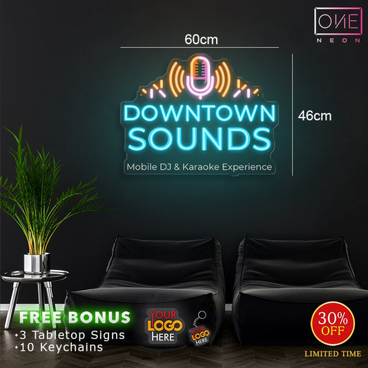DOWNTOWN SOUNDS  | LED Neon Sign