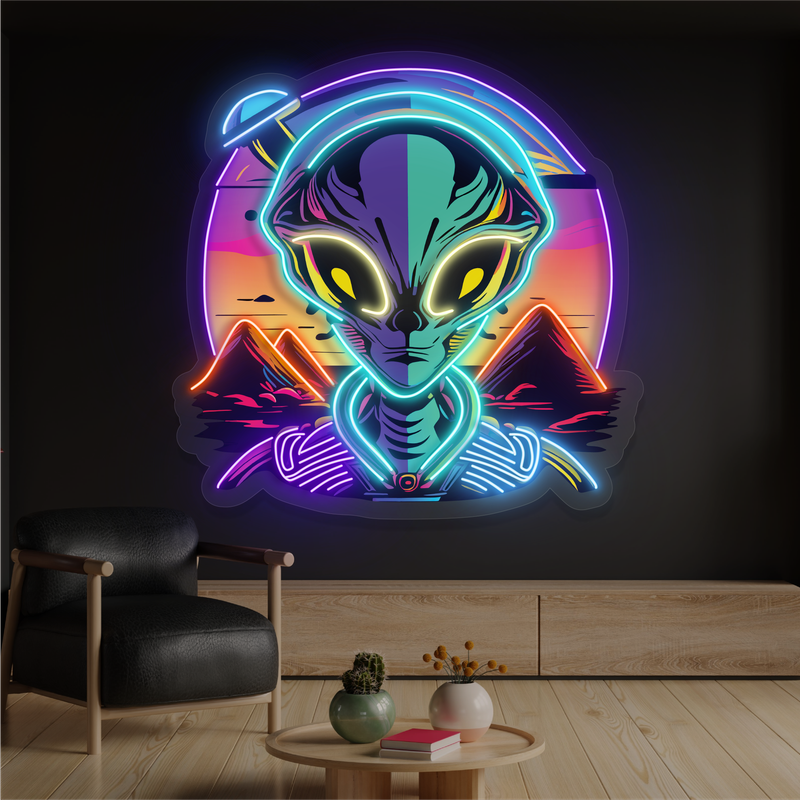 Enseigne néon LED "Mystic Alien Encounter"