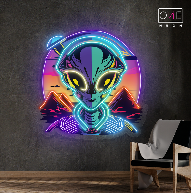 Enseigne néon LED "Mystic Alien Encounter"
