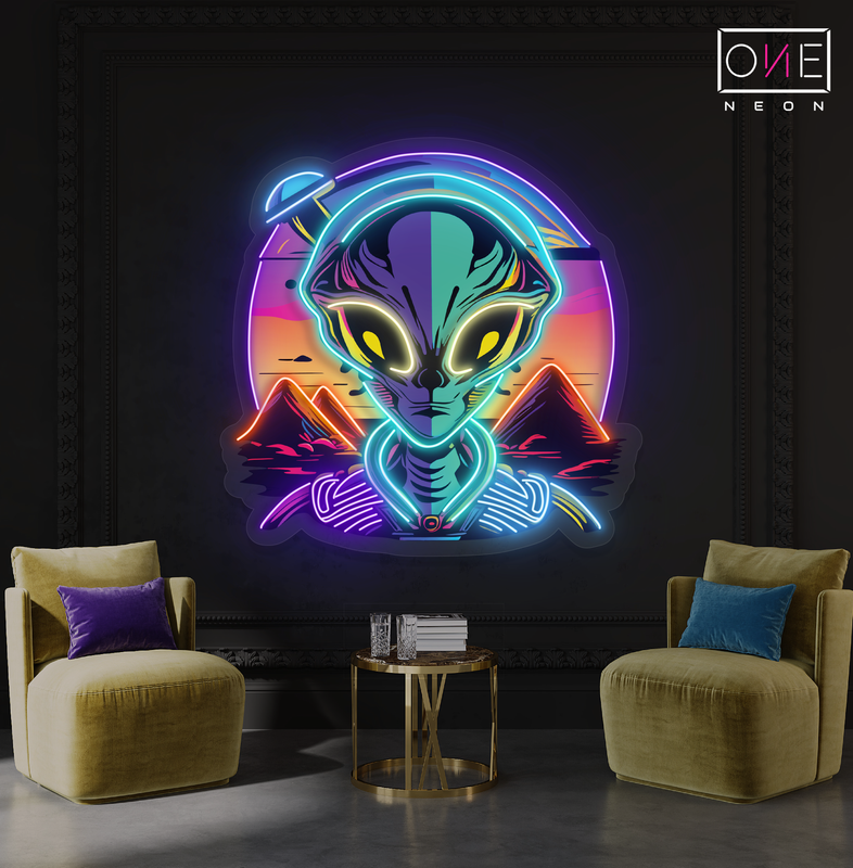 Enseigne néon LED "Mystic Alien Encounter"