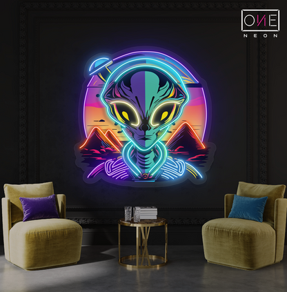 Enseigne néon LED "Mystic Alien Encounter"