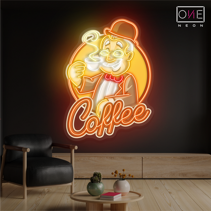 Enseigne lumineuse LED néon "Gentleman's Coffee"