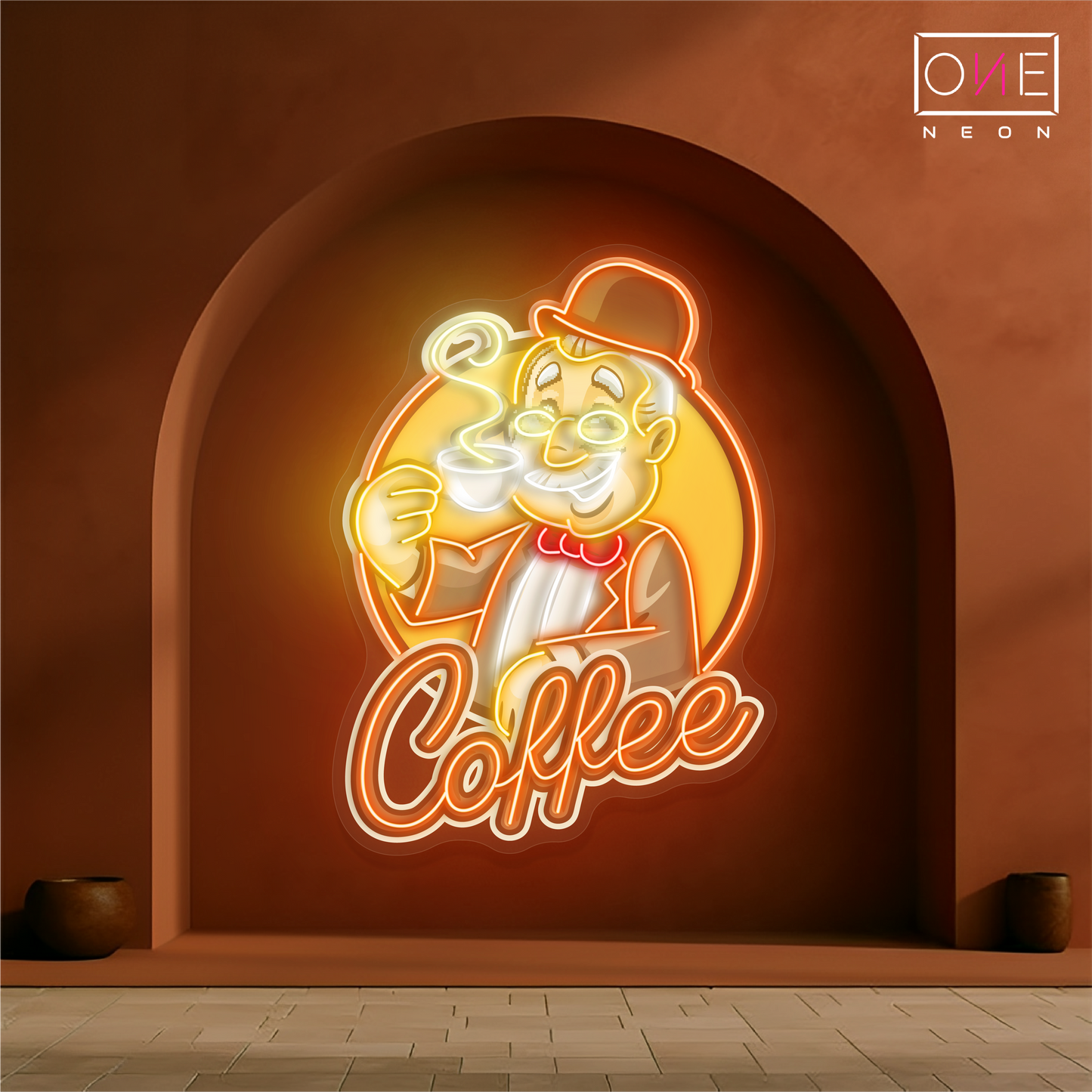 Enseigne lumineuse LED néon "Gentleman's Coffee"