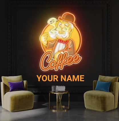 Enseigne lumineuse LED néon "Gentleman's Coffee"