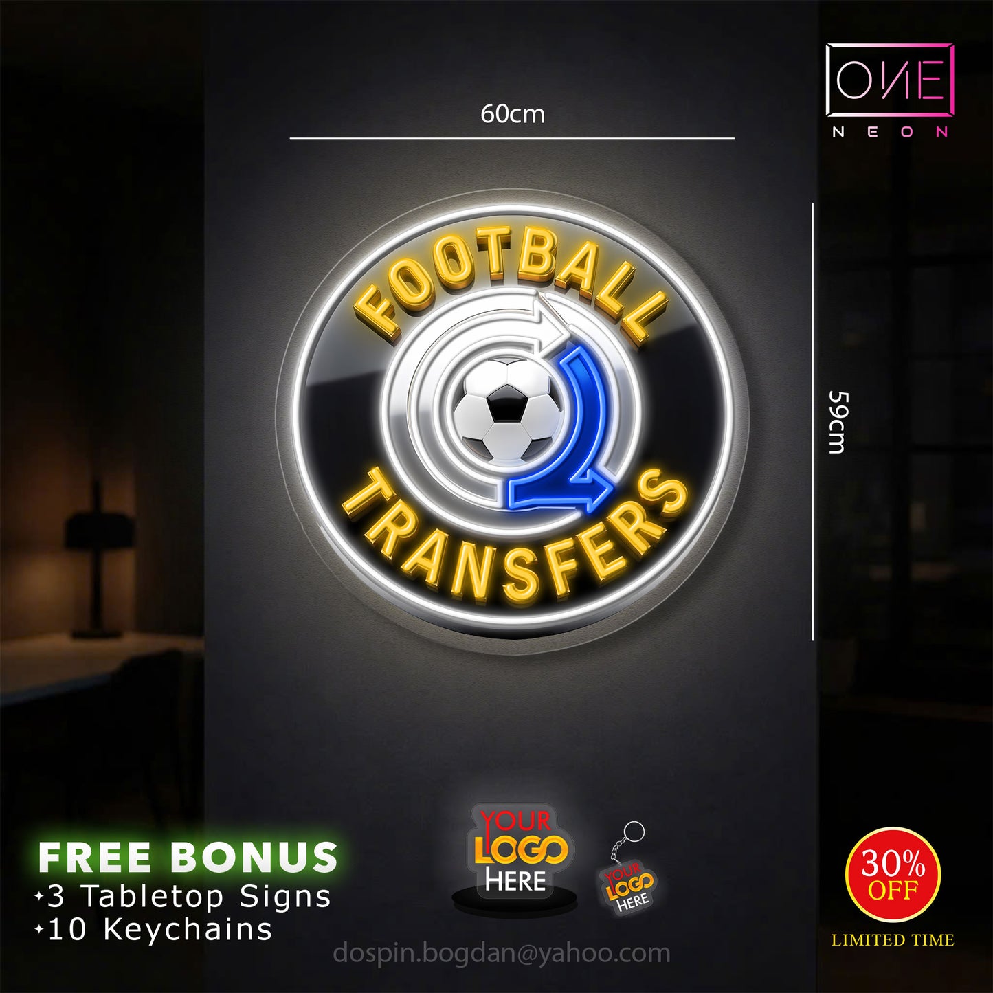 Enseigne néon LED personnalisée pour entreprise