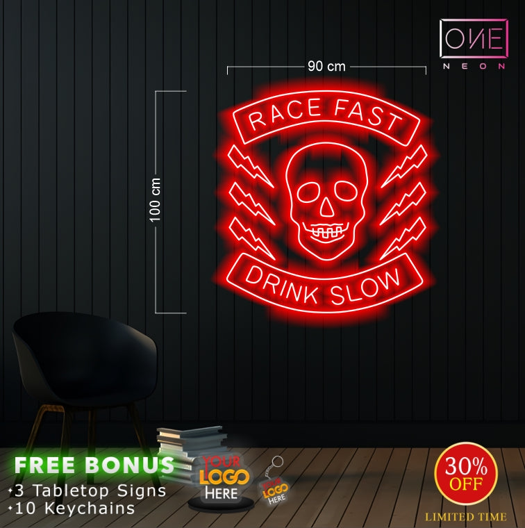 RACE FAST | LED Neon Sign (waterproof option)