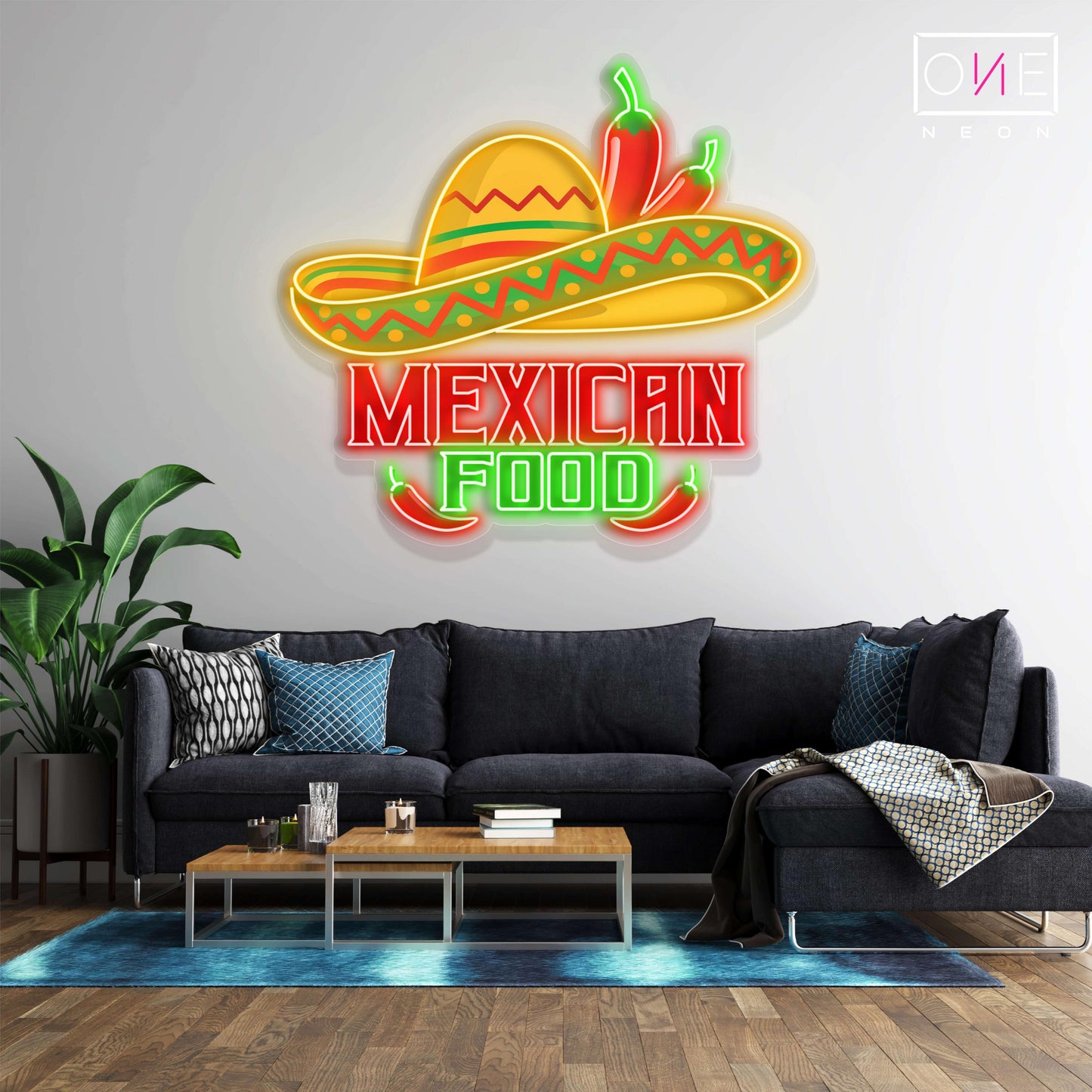 Enseigne au néon LED décorative sur la cuisine mexicaine